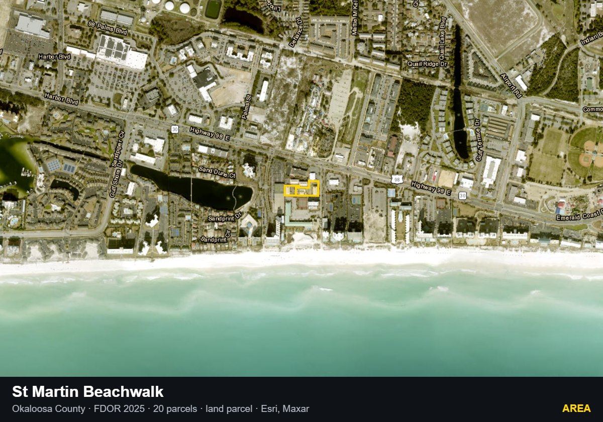 St Martin Beachwalk — Area parcel record