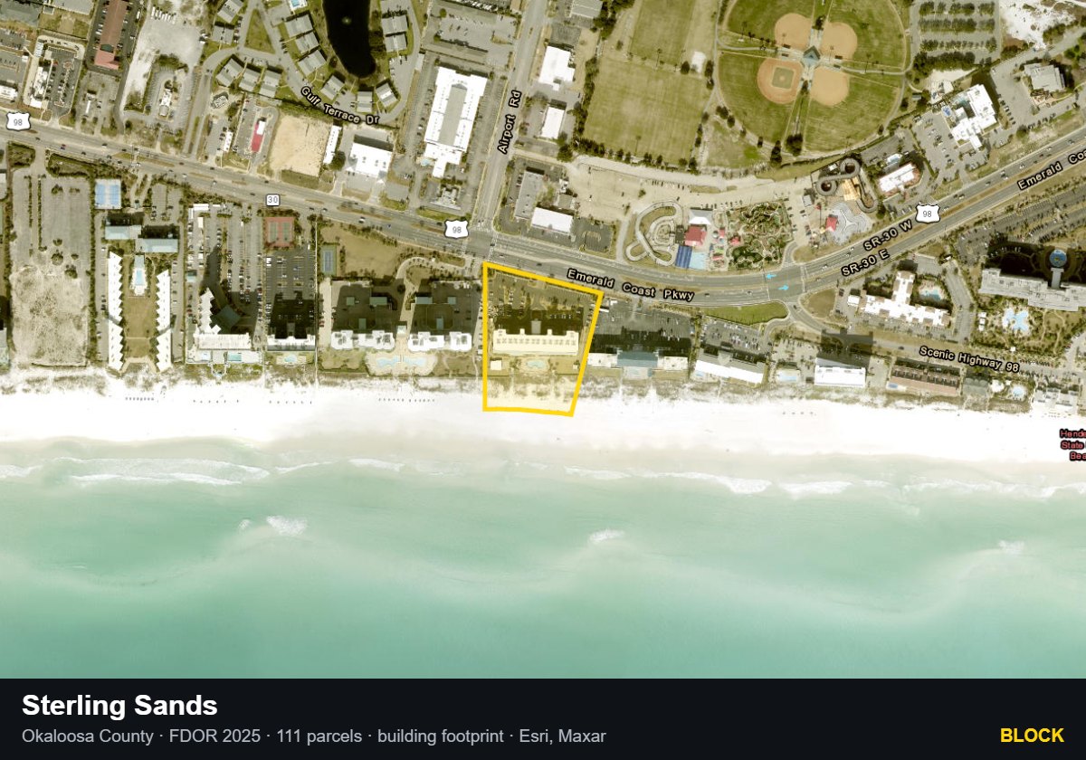 Sterling Sands — Block parcel record