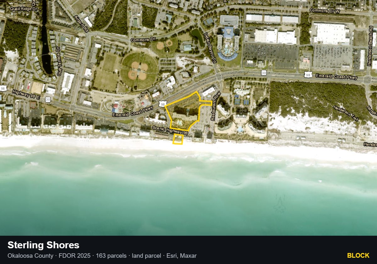 Sterling Shores — Block parcel record