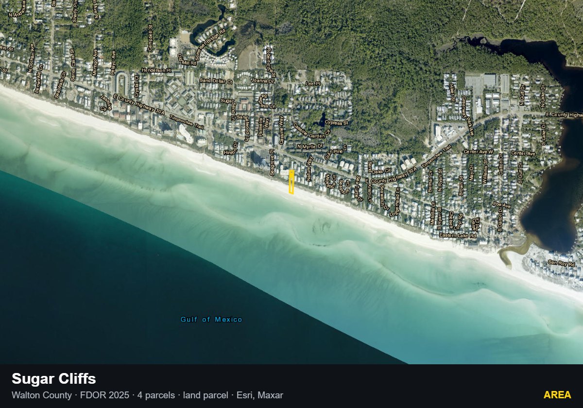 Sugar Cliffs — Area parcel record