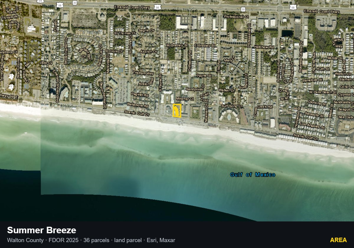 Summer Breeze — Area parcel record