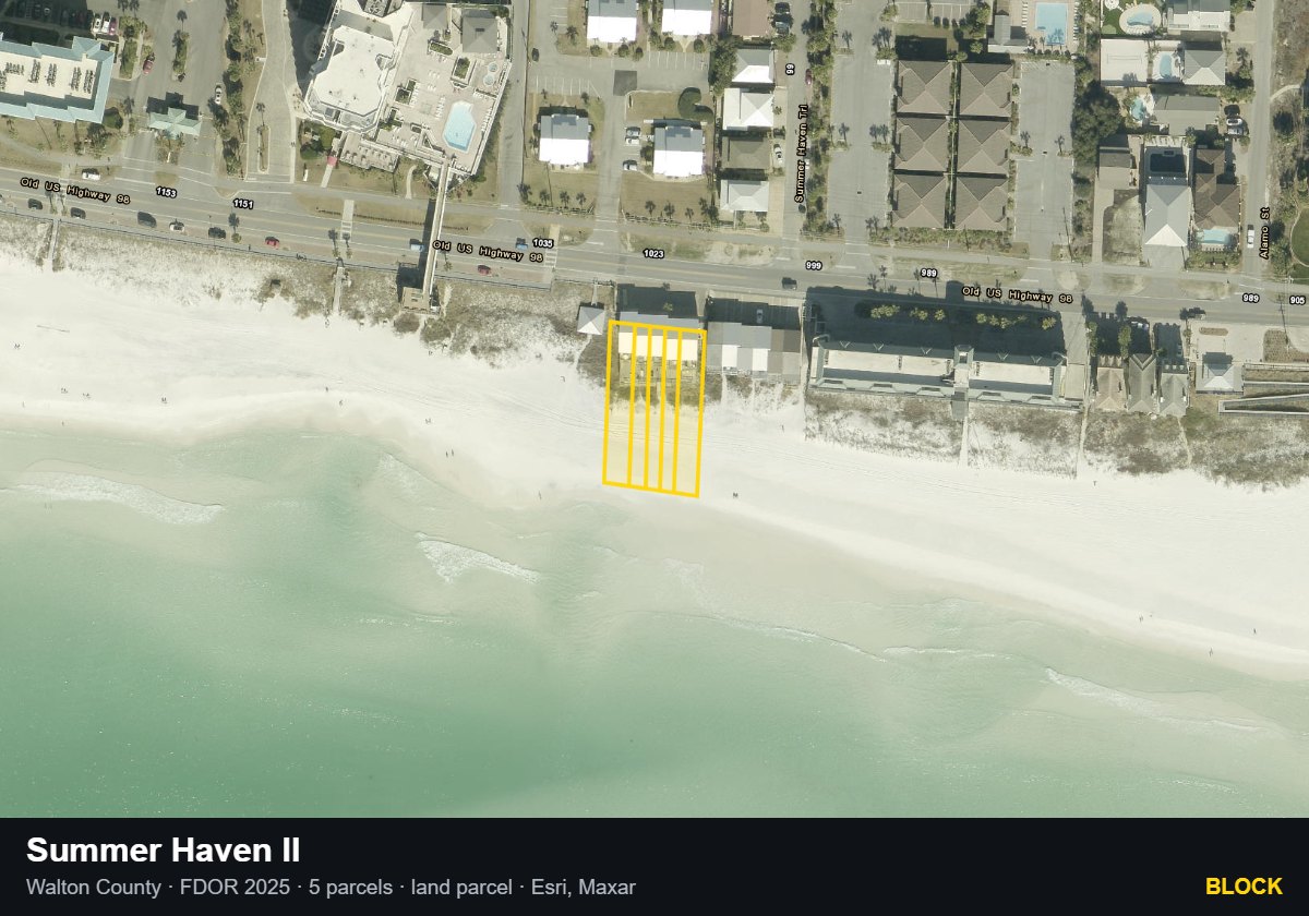 Summer Haven II — Block parcel record
