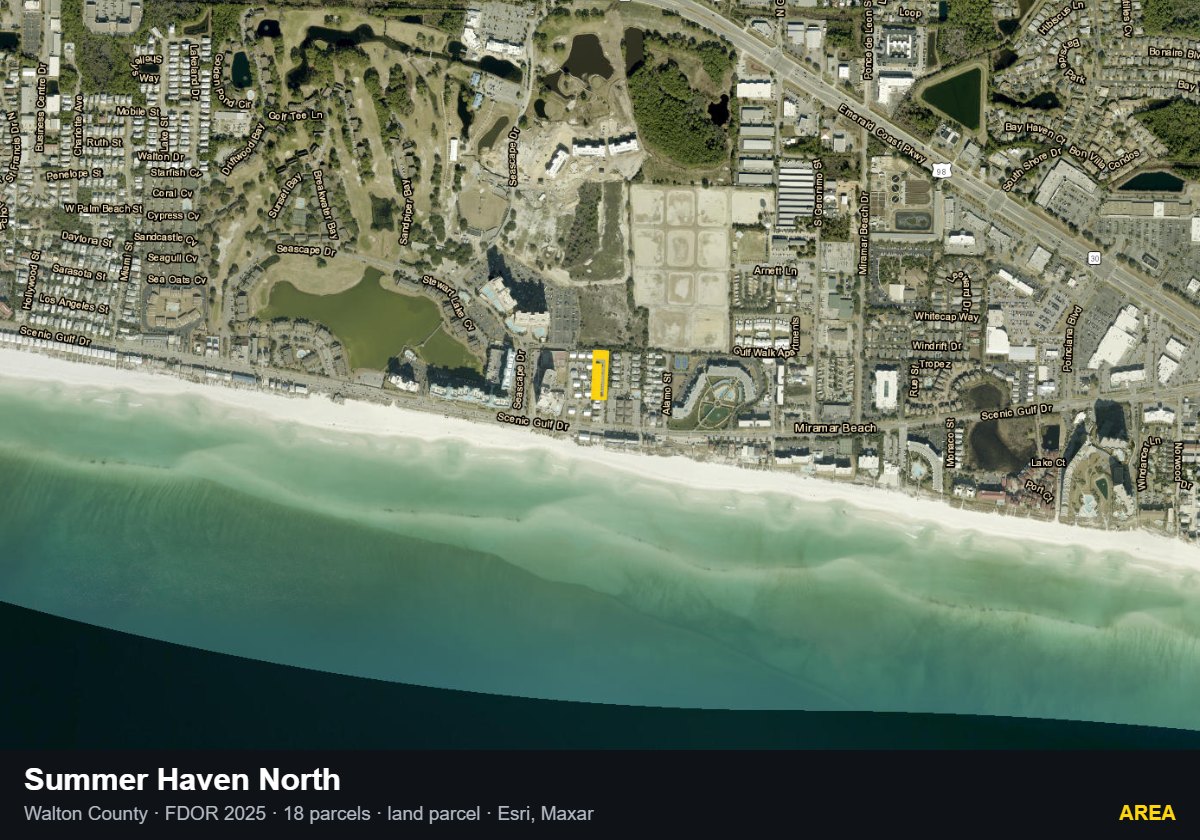 Summer Haven North — Area parcel record