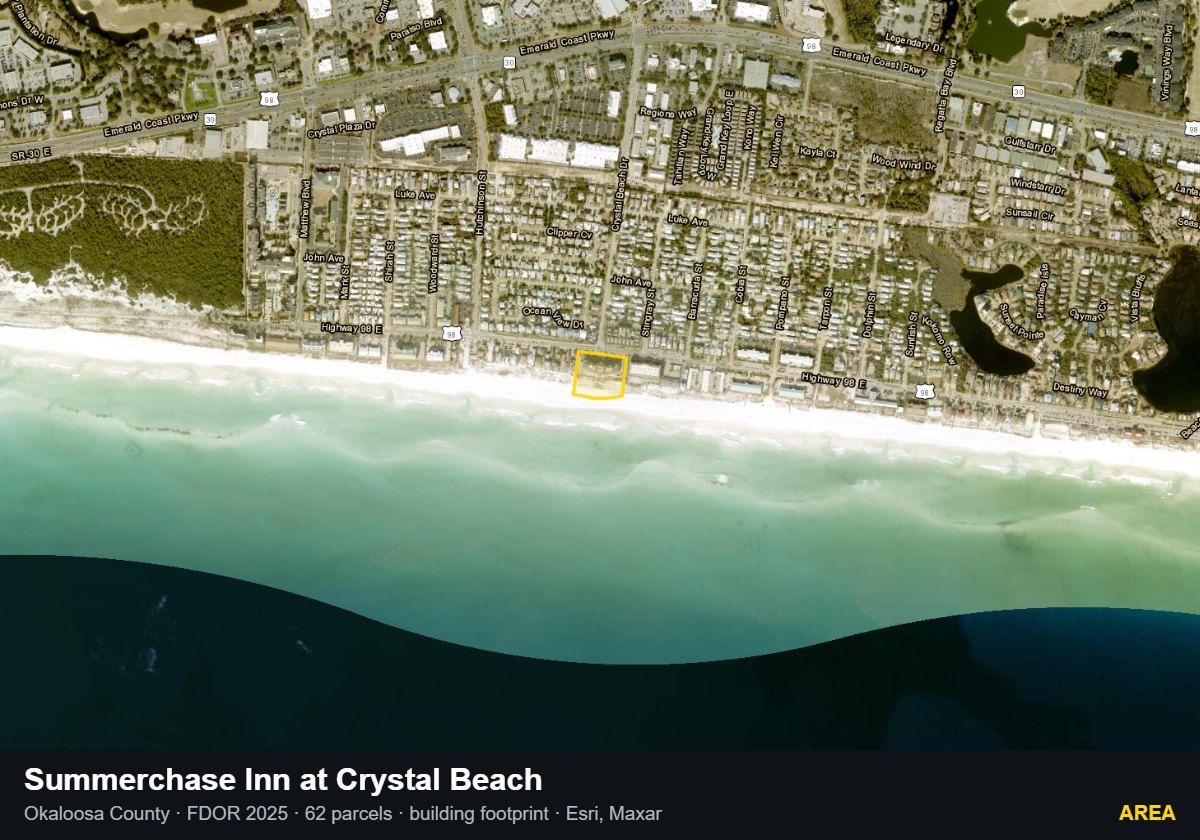 Summerchase Inn at Crystal Beach — Area parcel record