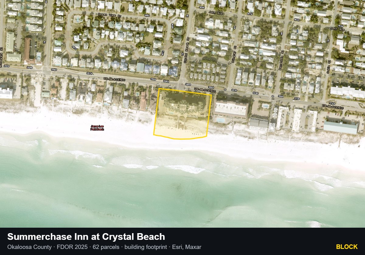 Summerchase Inn at Crystal Beach — Block parcel record