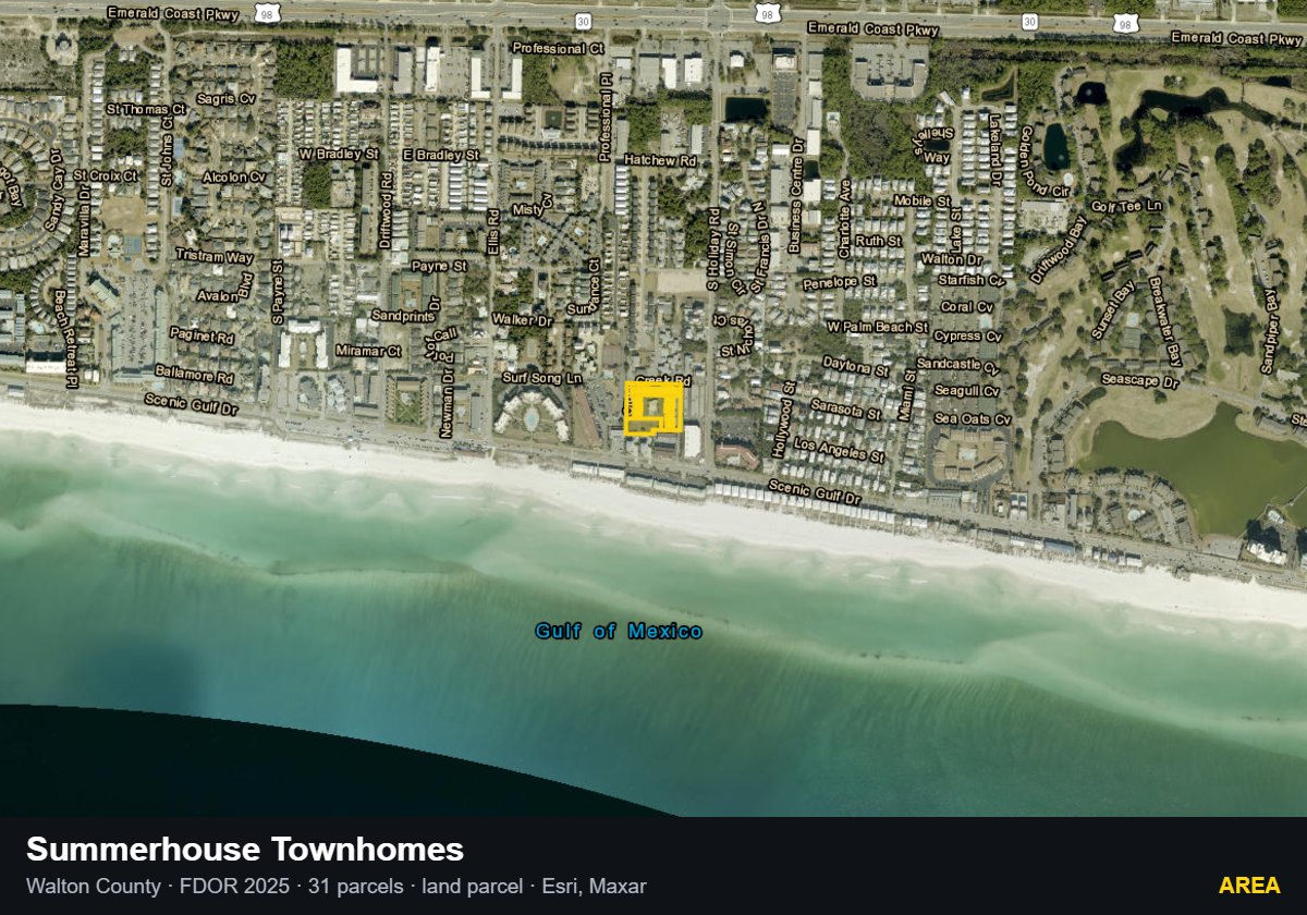 Summerhouse Townhomes — Area parcel record