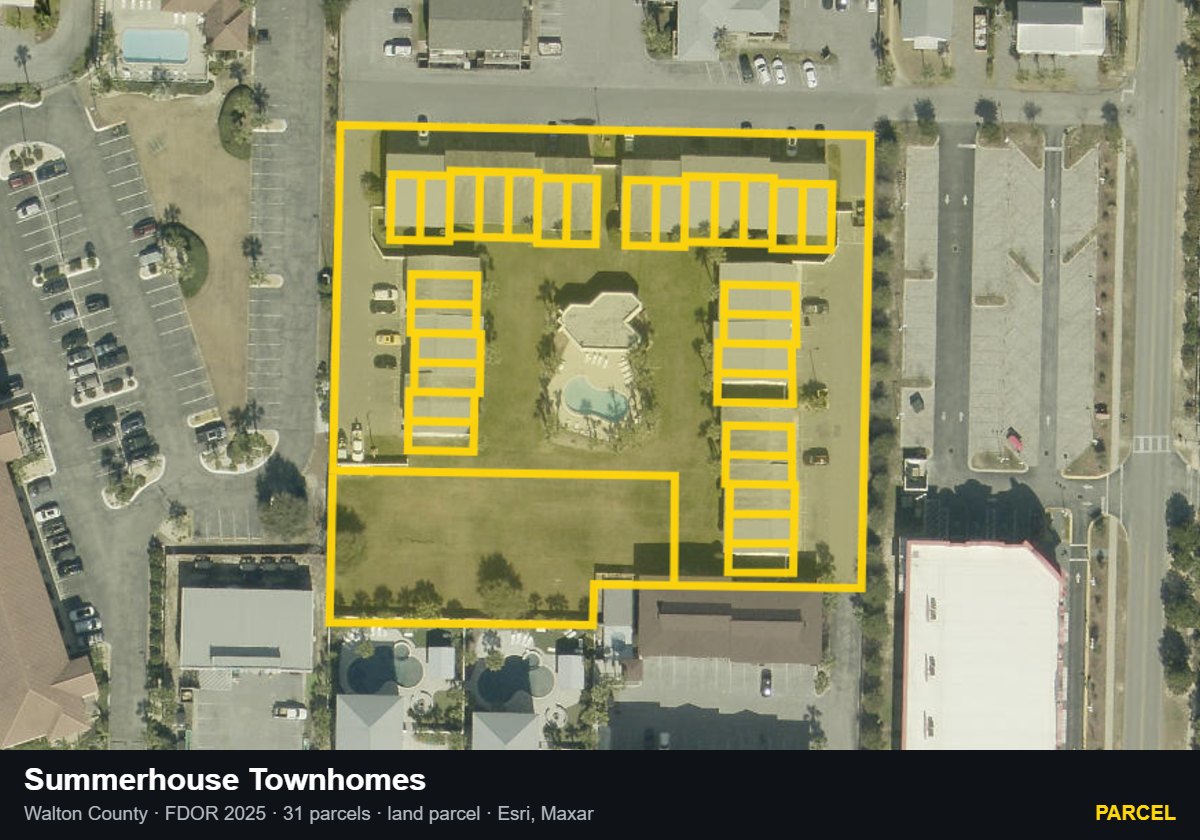 Summerhouse Townhomes — Parcel parcel record