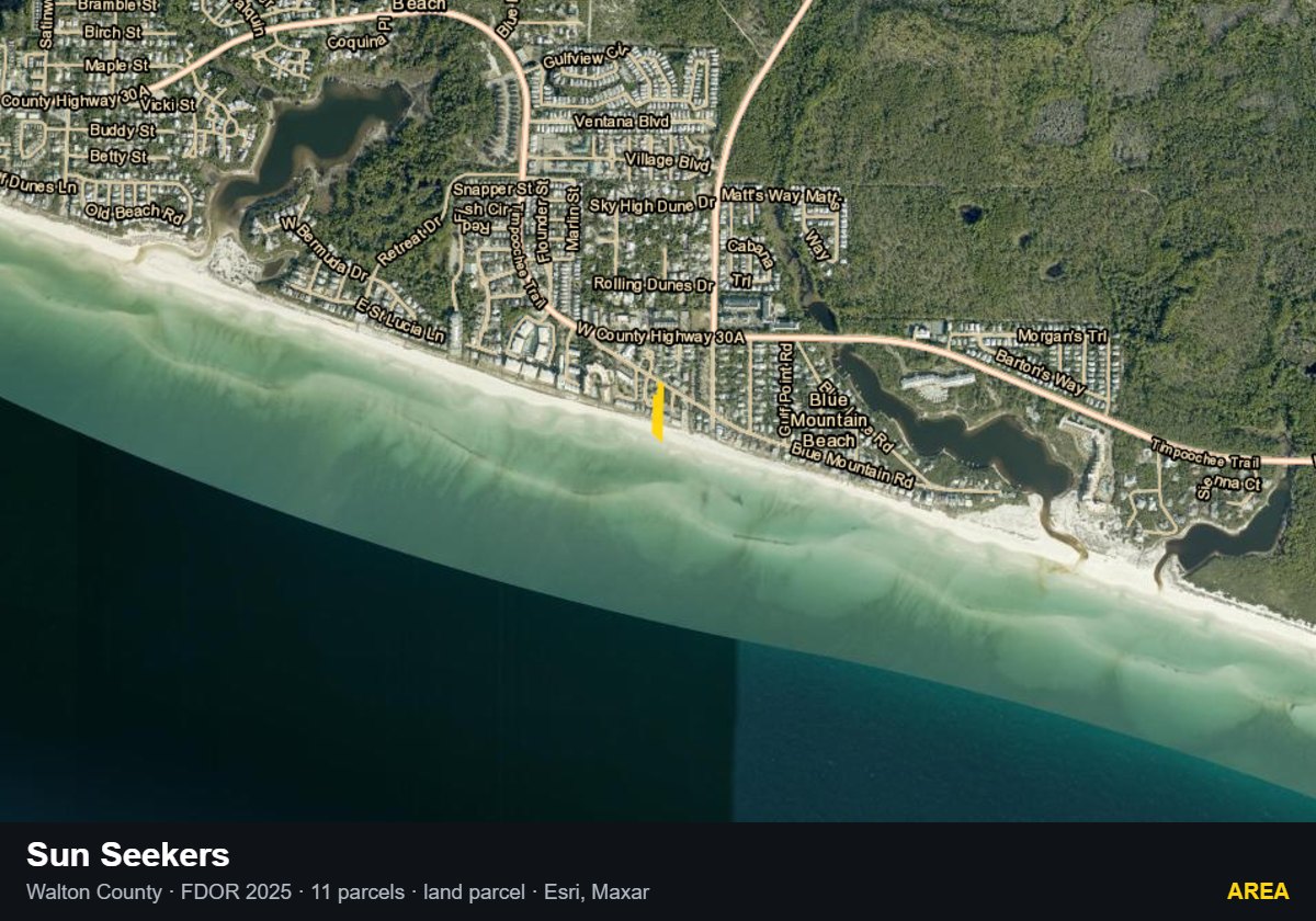 Sun Seekers — Area parcel record
