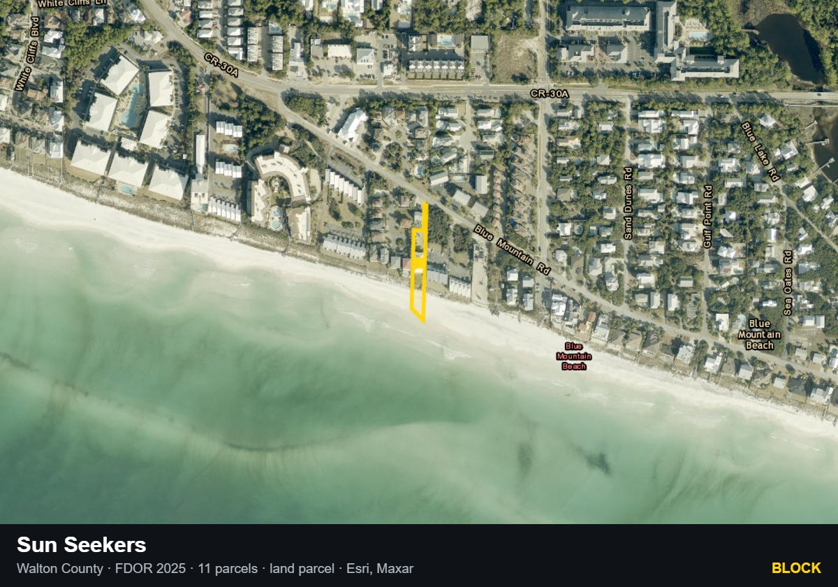 Sun Seekers — Block parcel record