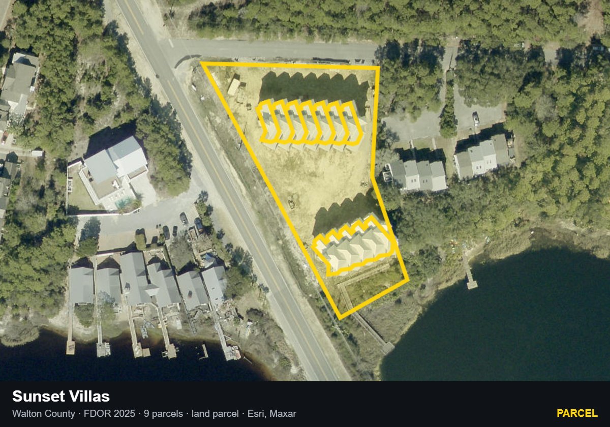 Sunset Villas — Parcel parcel record