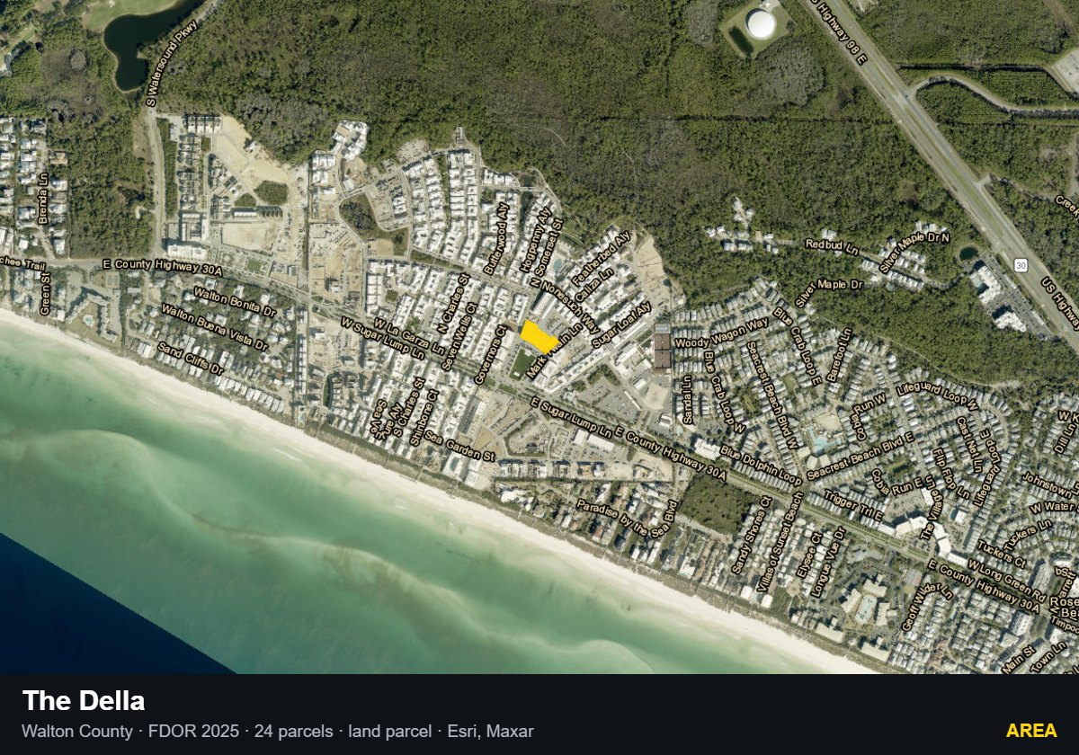 The Della — Area parcel record
