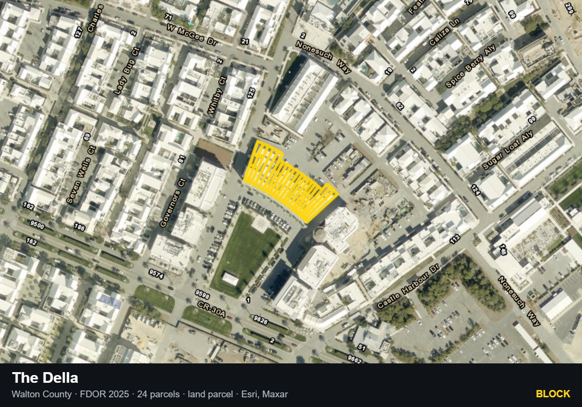 The Della — Block parcel record