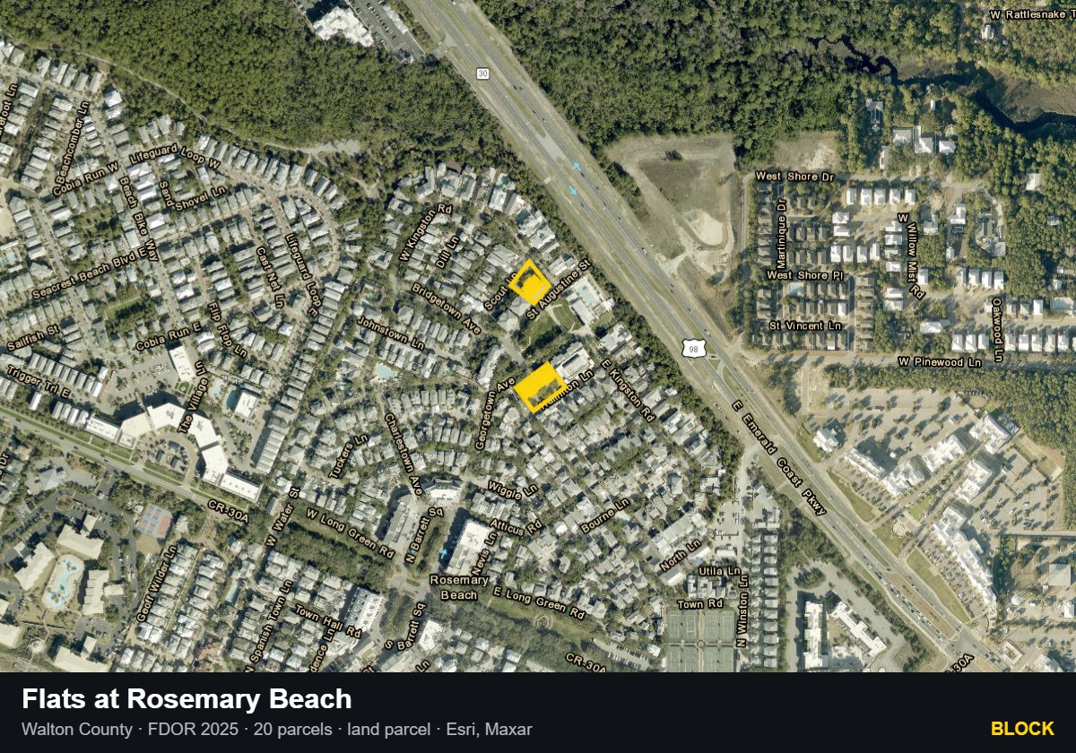 Flats at Rosemary Beach — Block parcel record