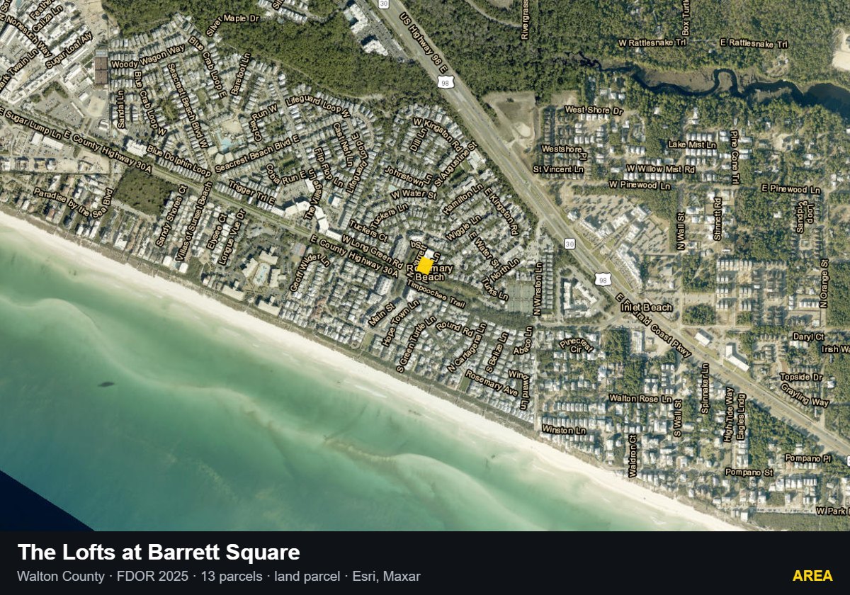 The Lofts at Barrett Square — Area parcel record