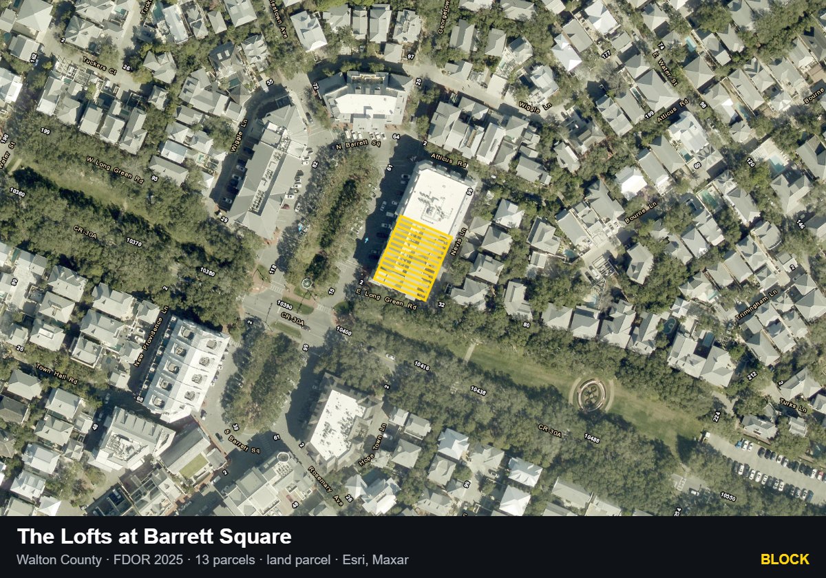 The Lofts at Barrett Square — Block parcel record