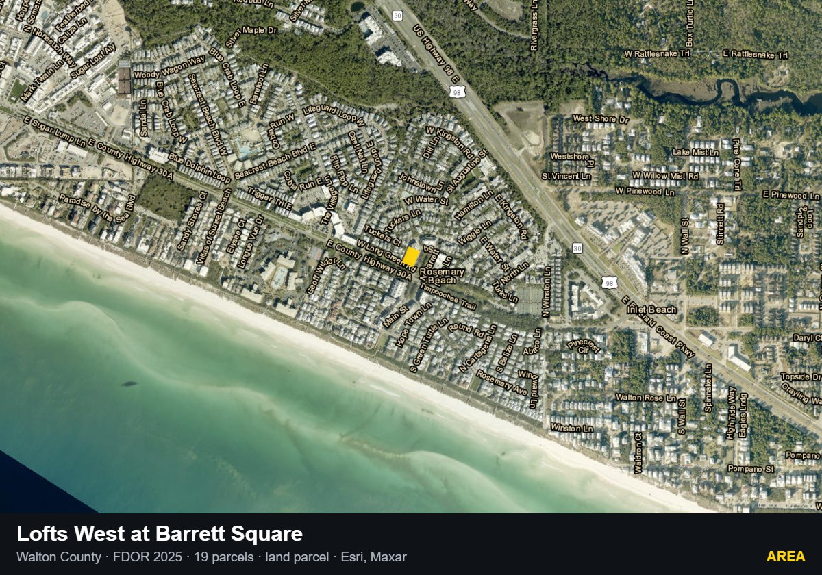 Lofts West at Barrett Square — Area parcel record