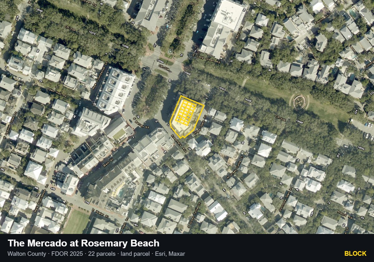 The Mercado at Rosemary Beach — Block parcel record