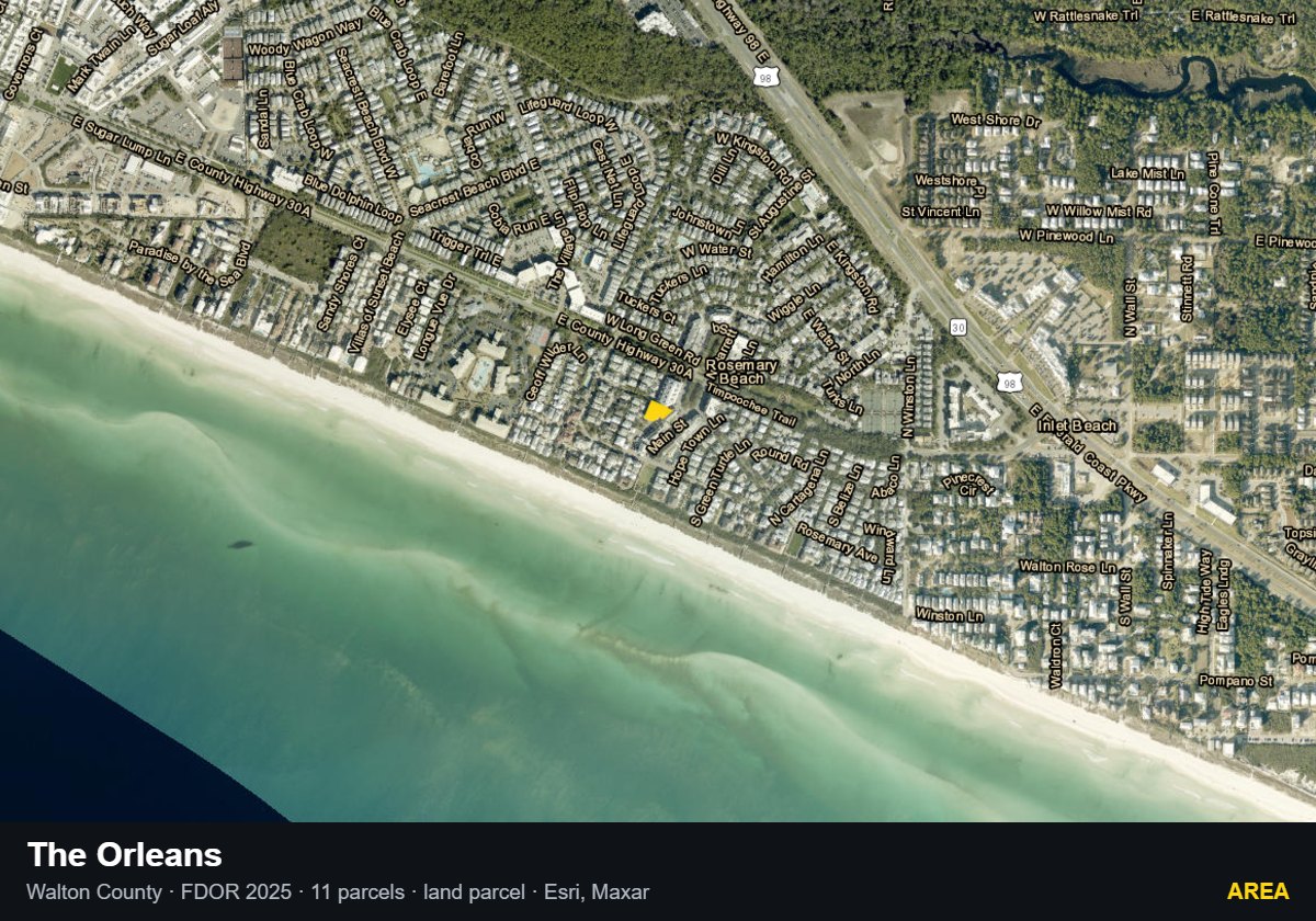 The Orleans — Area parcel record