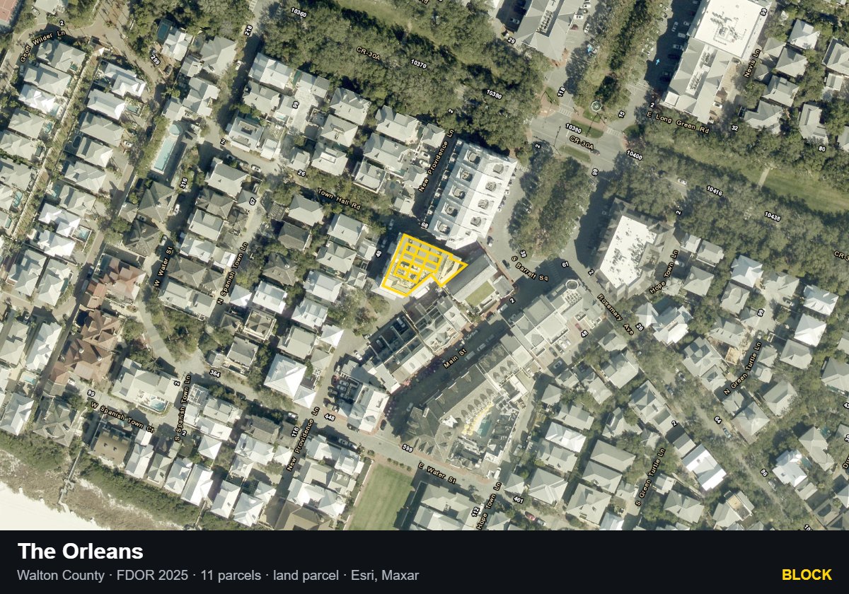 The Orleans — Block parcel record