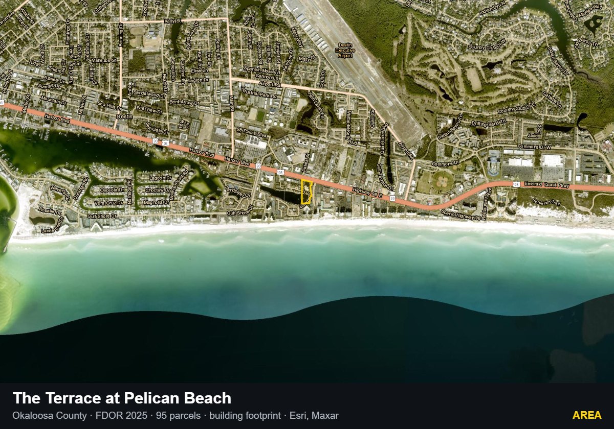 The Terrace at Pelican Beach — Area parcel record
