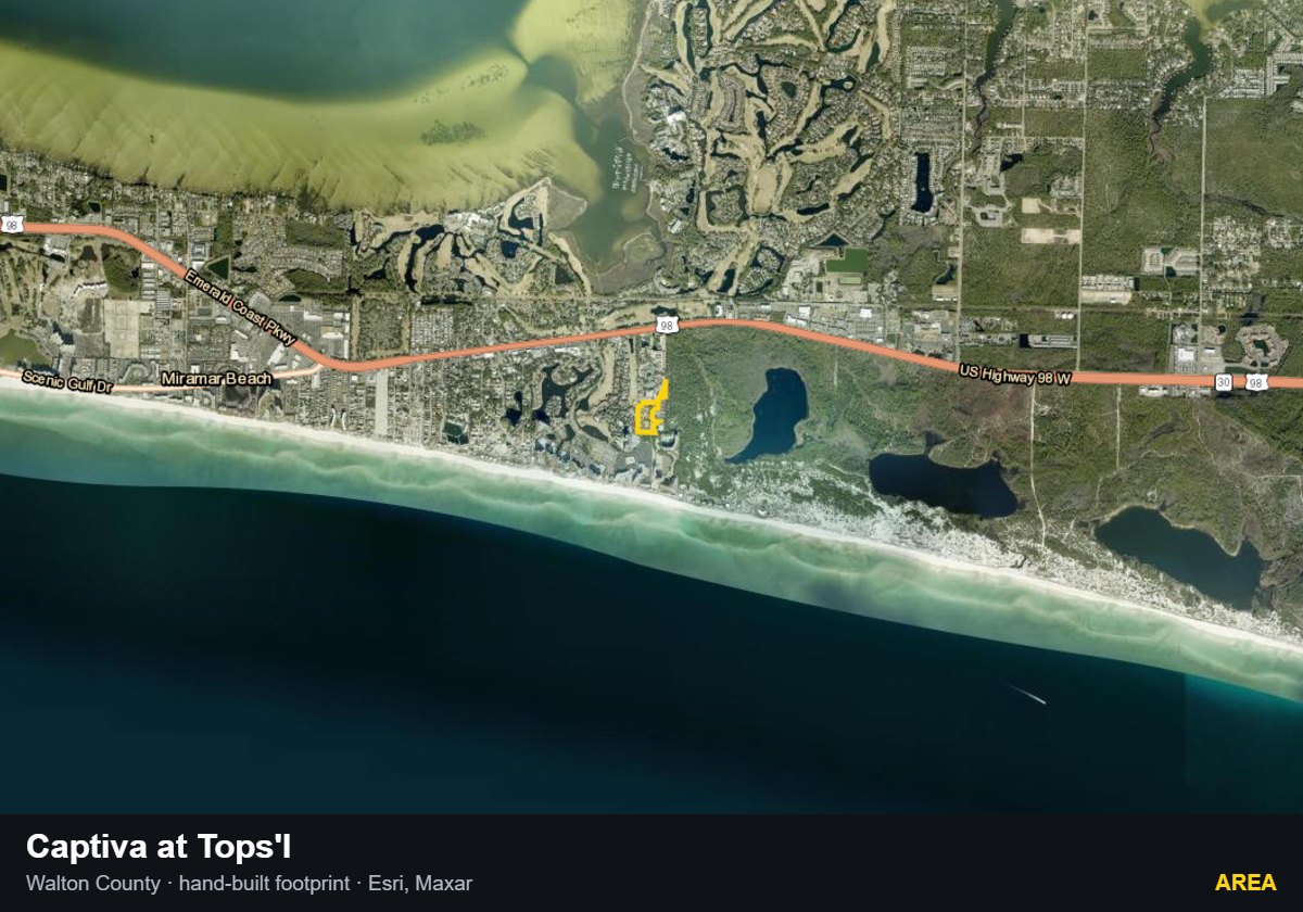 Captiva at Tops'l — Area parcel record