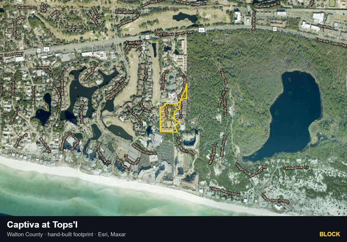 Captiva at Tops'l — Block parcel record
