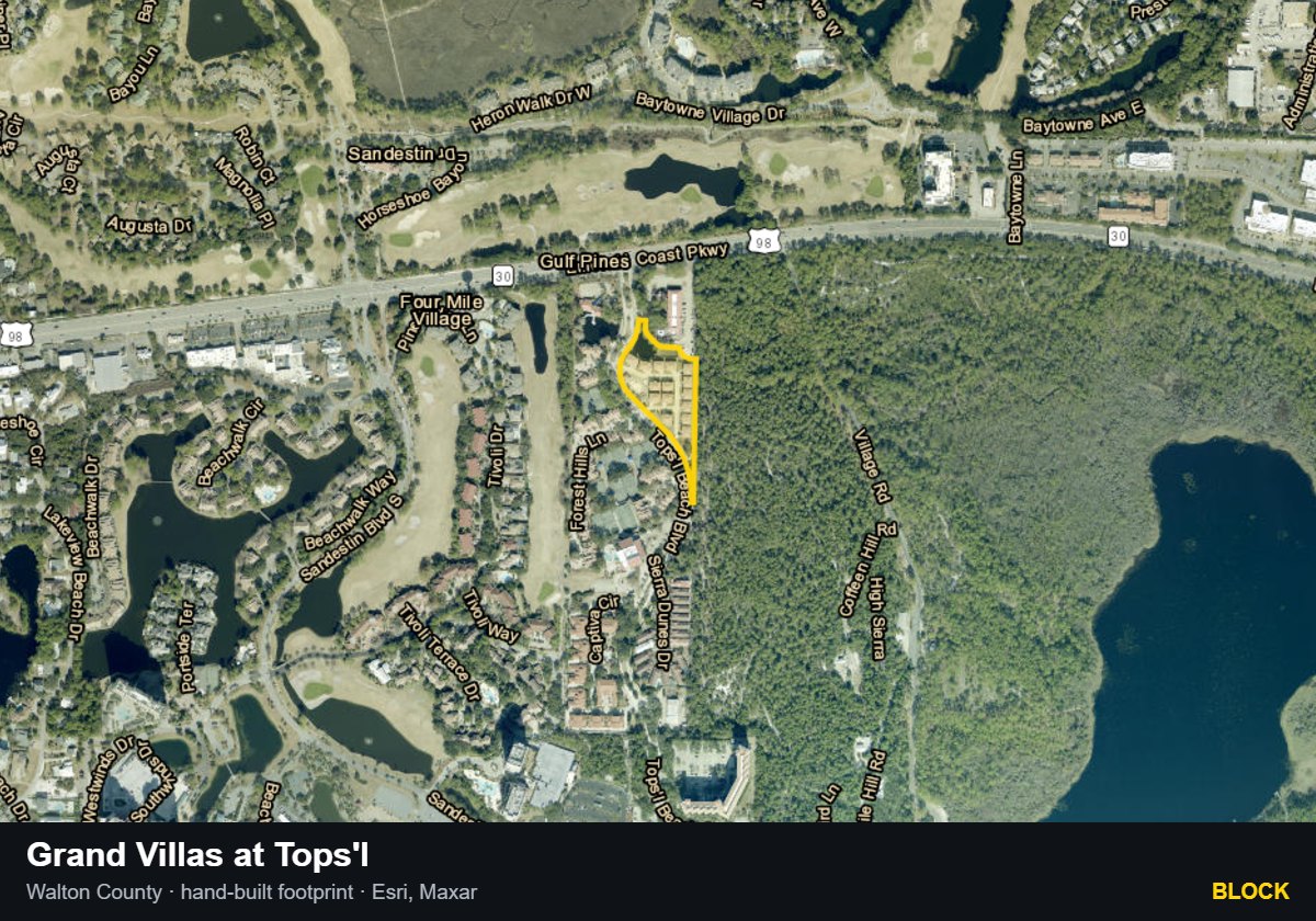 Grand Villas at Tops'l — Block parcel record