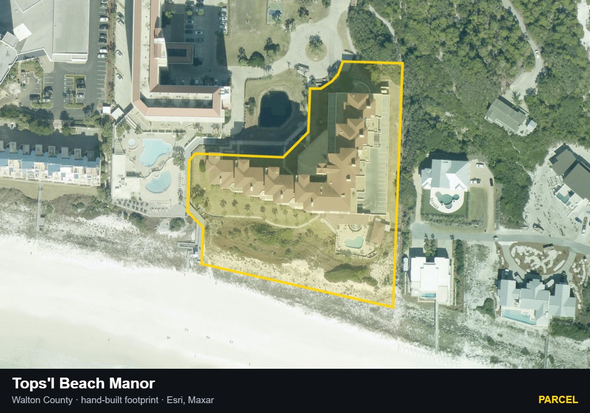 Tops'l Beach Manor — Parcel parcel record