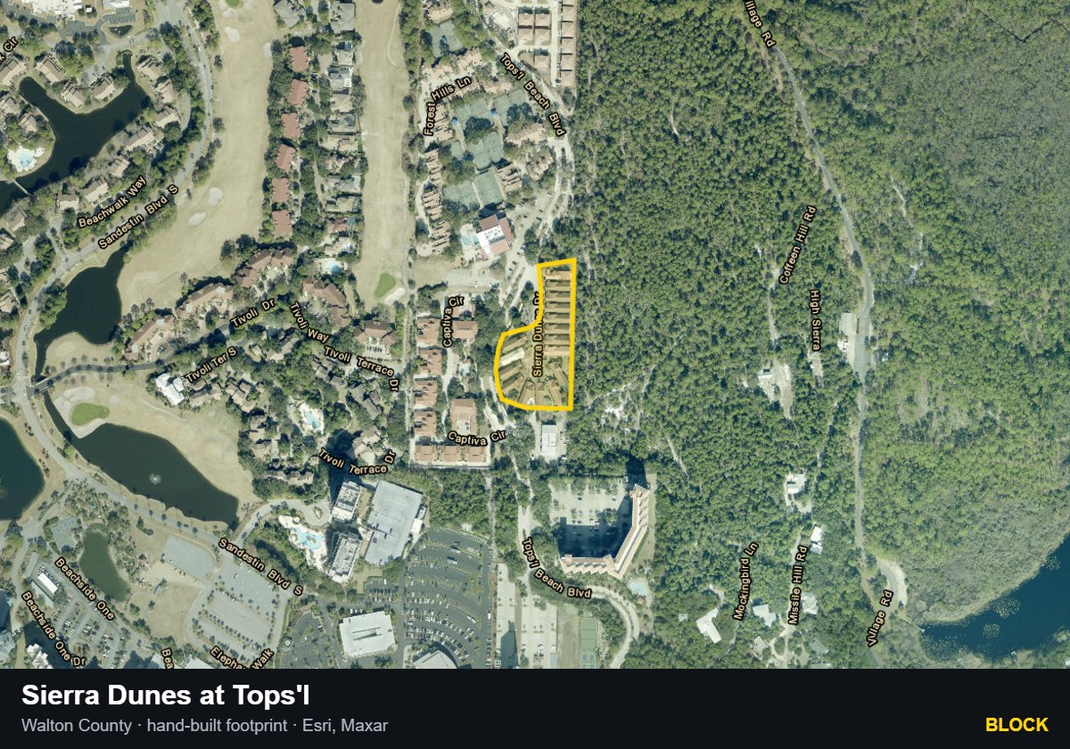 Sierra Dunes at Tops'l — Block parcel record