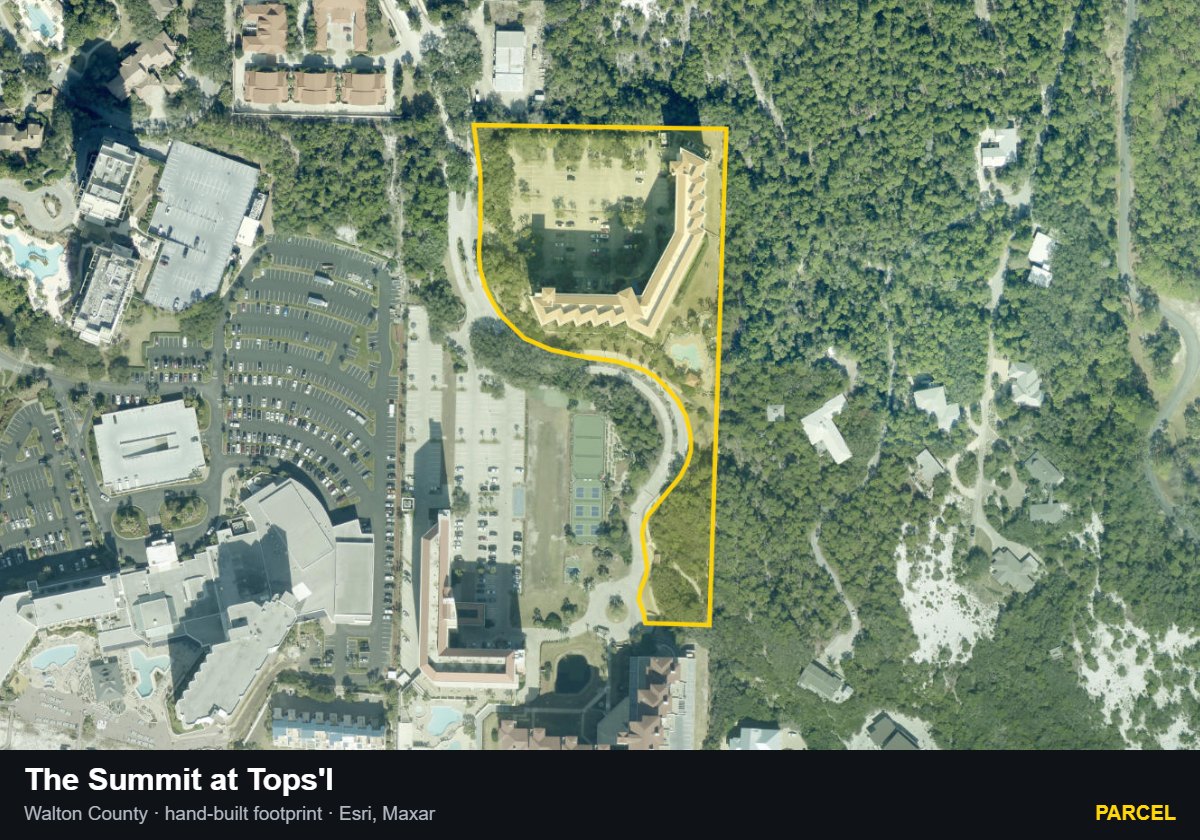 The Summit at Tops'l — Parcel parcel record