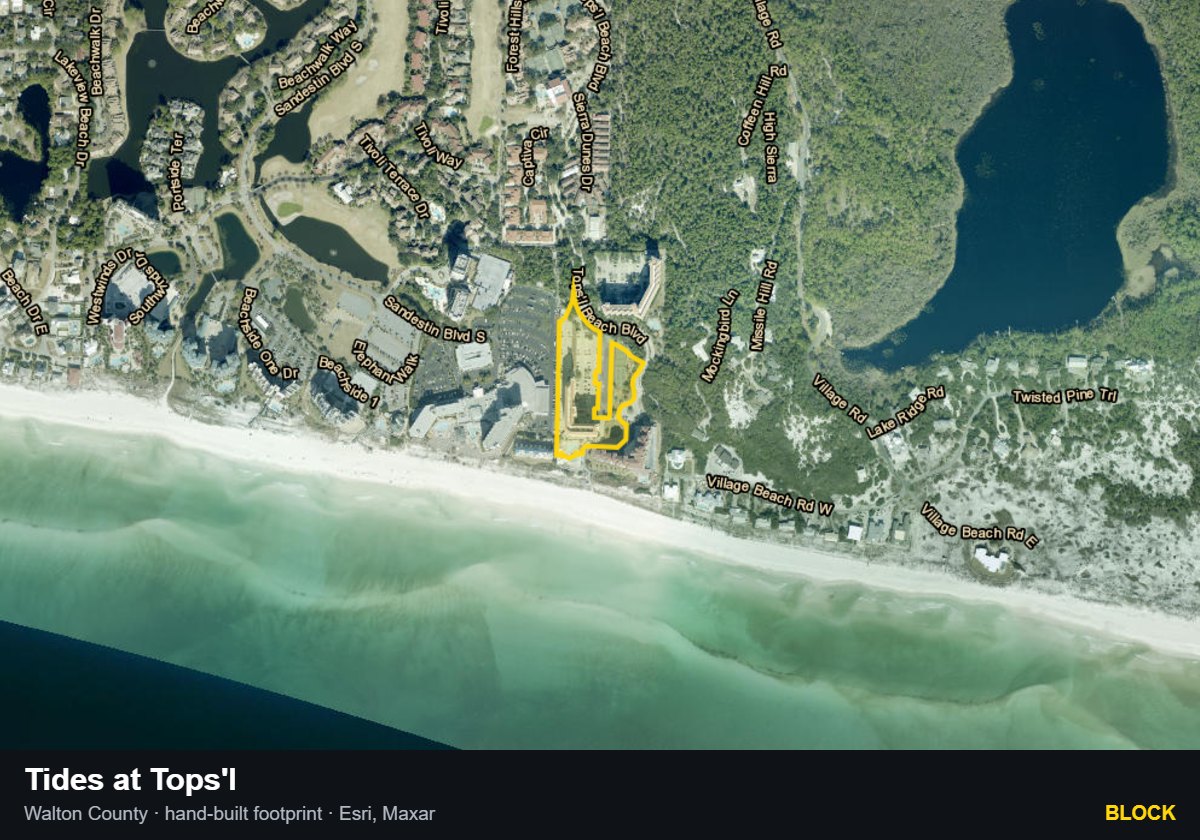 Tides at Tops'l — Block parcel record