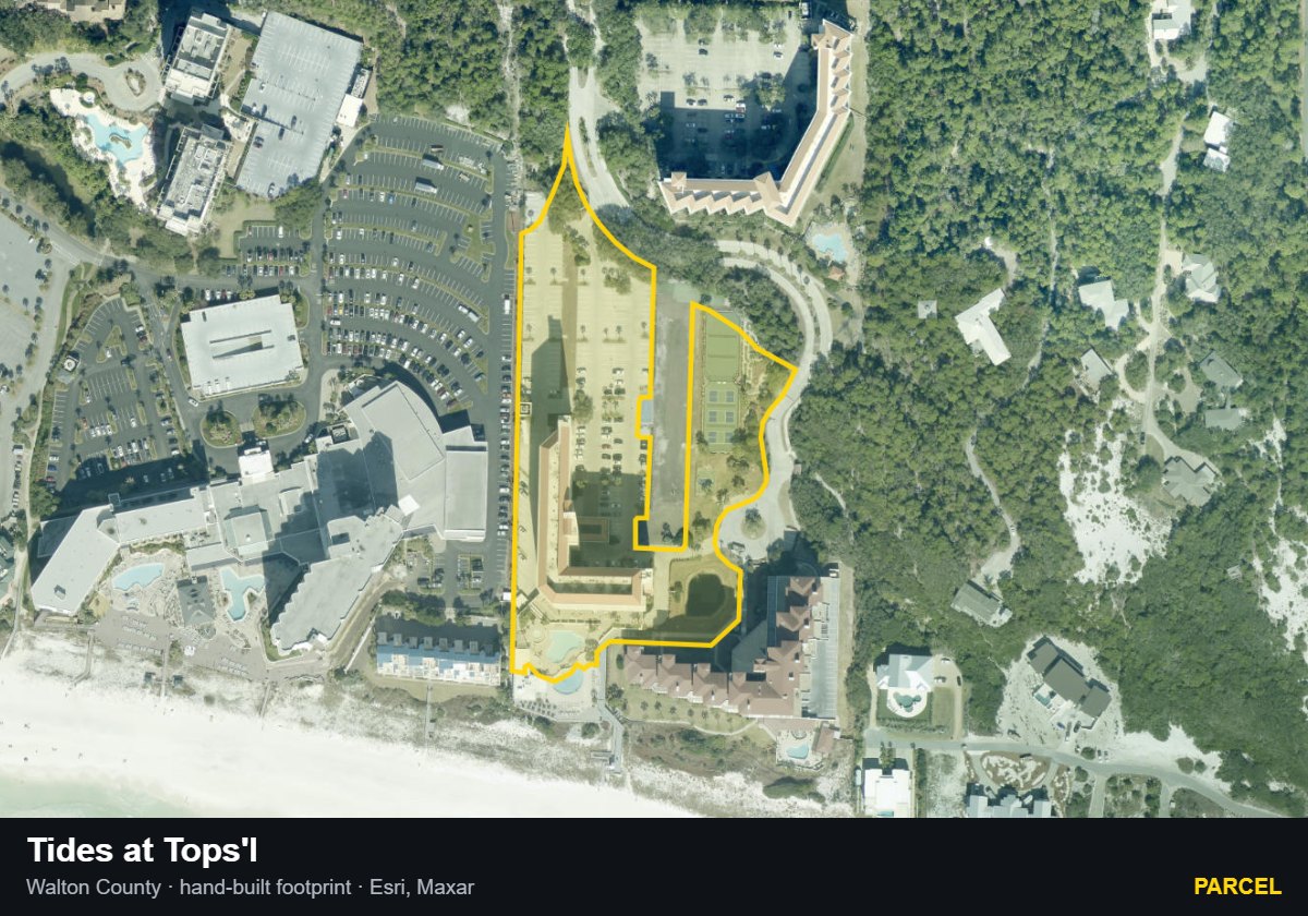 Tides at Tops'l — Parcel parcel record