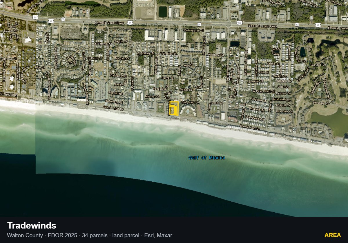 Tradewinds — Area parcel record