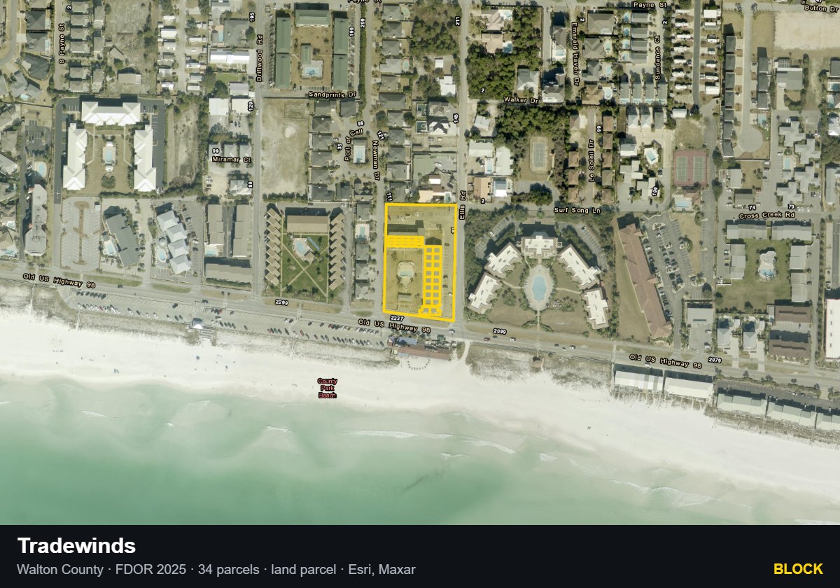 Tradewinds — Block parcel record