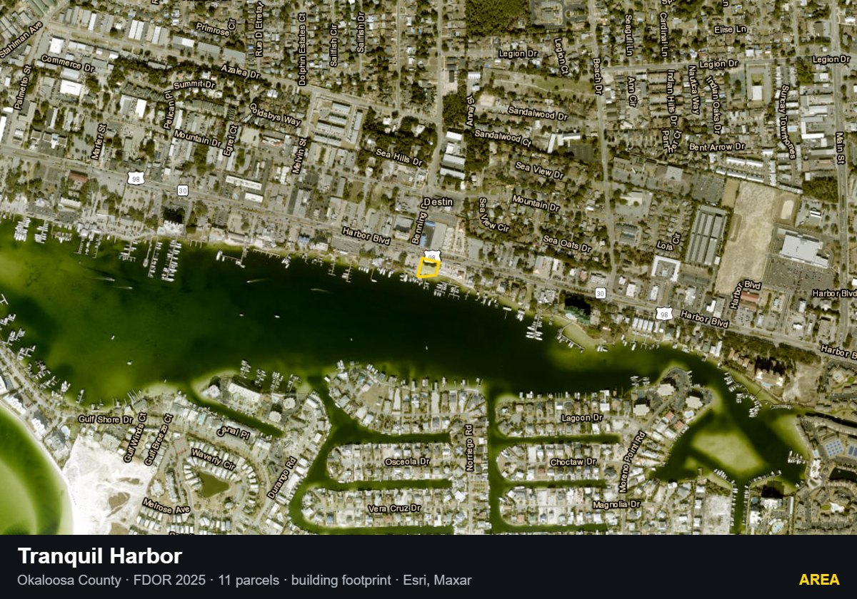 Tranquil Harbor — Area parcel record
