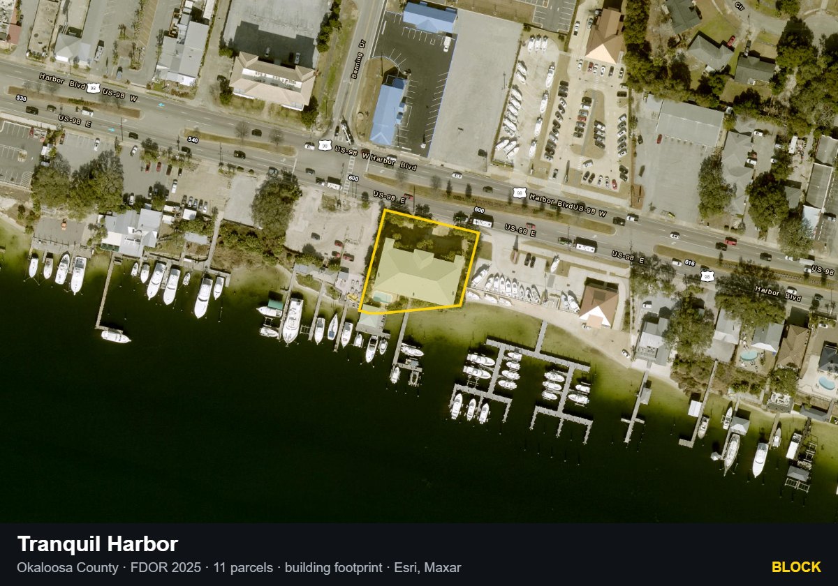 Tranquil Harbor — Block parcel record