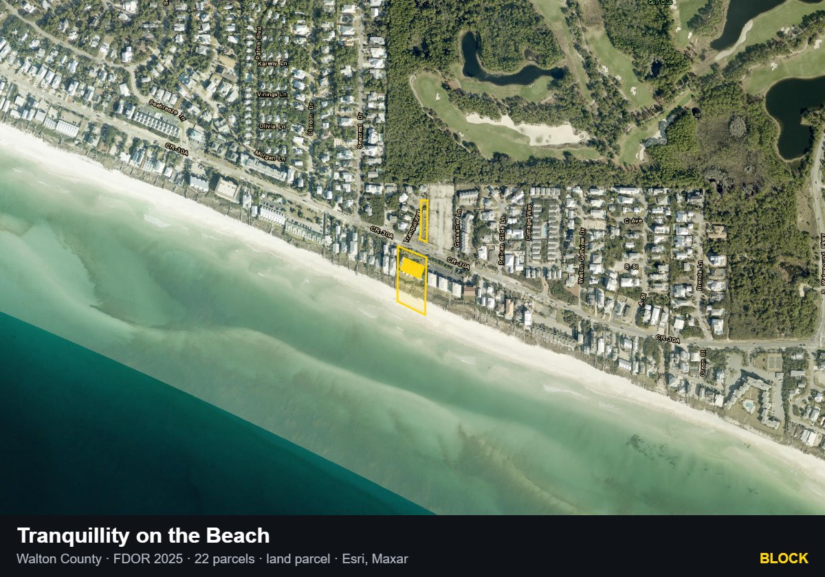 Tranquillity on the Beach — Block parcel record