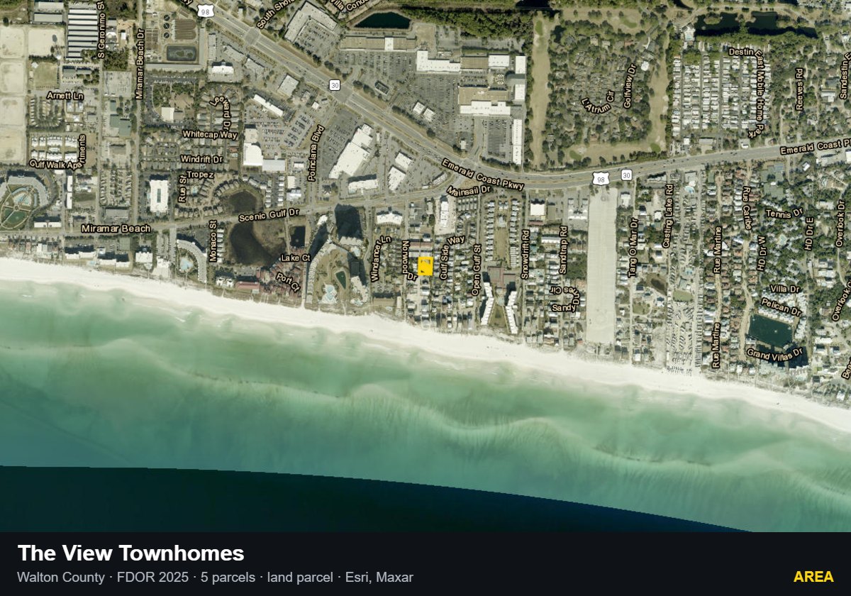 The View Townhomes — Area parcel record
