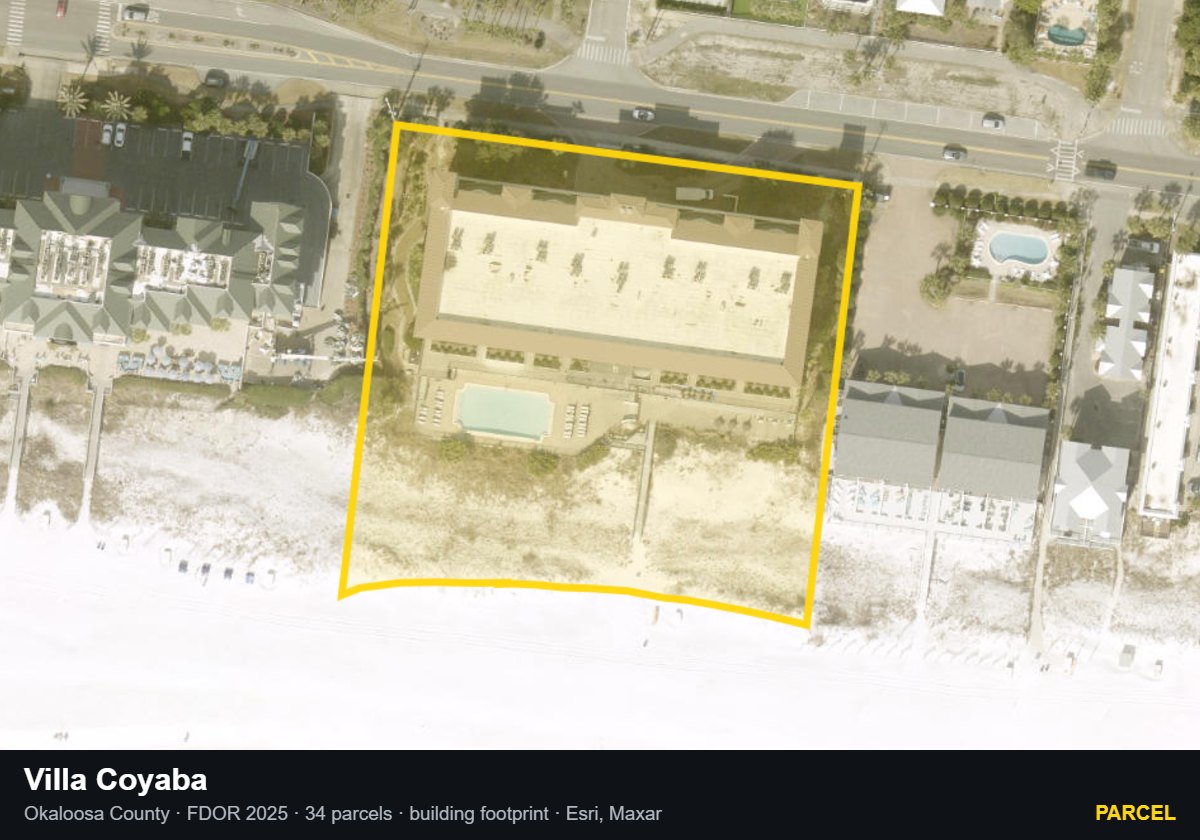 Villa Coyaba — Parcel parcel record