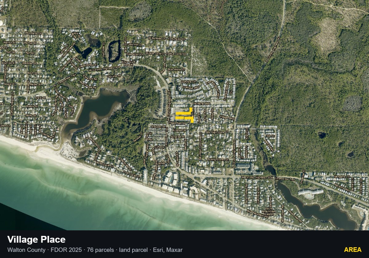 Village Place — Area parcel record