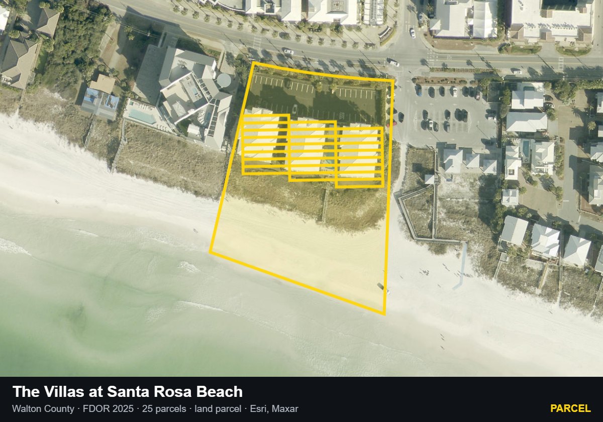 The Villas at Santa Rosa Beach — Parcel parcel record