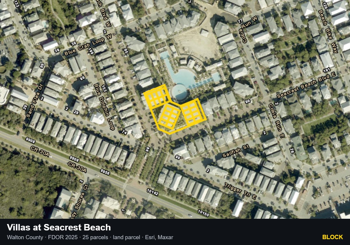 Villas at Seacrest Beach — Block parcel record