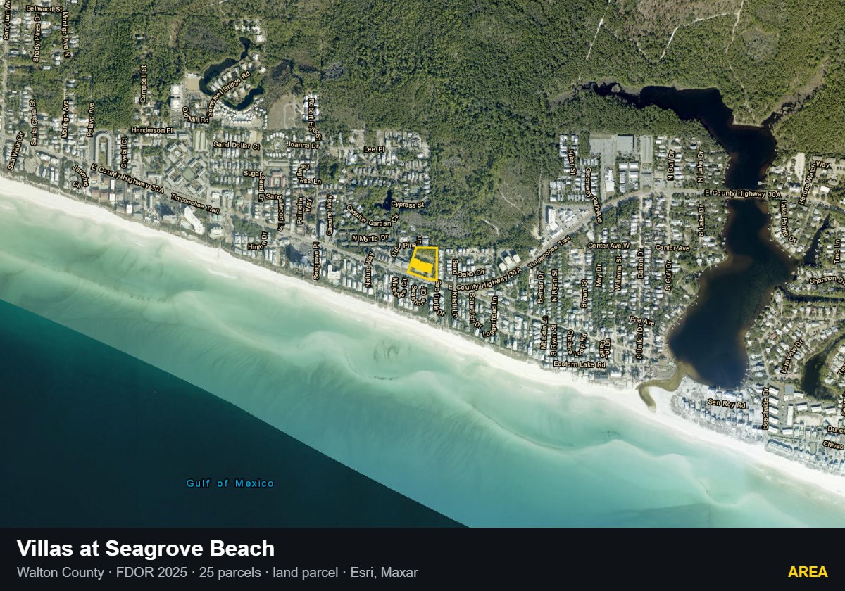 Villas at Seagrove Beach — Area parcel record