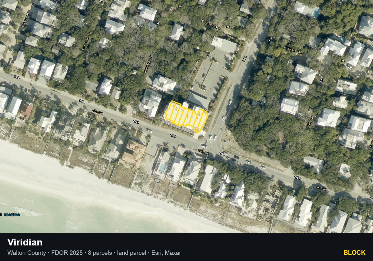 Viridian — Block parcel record