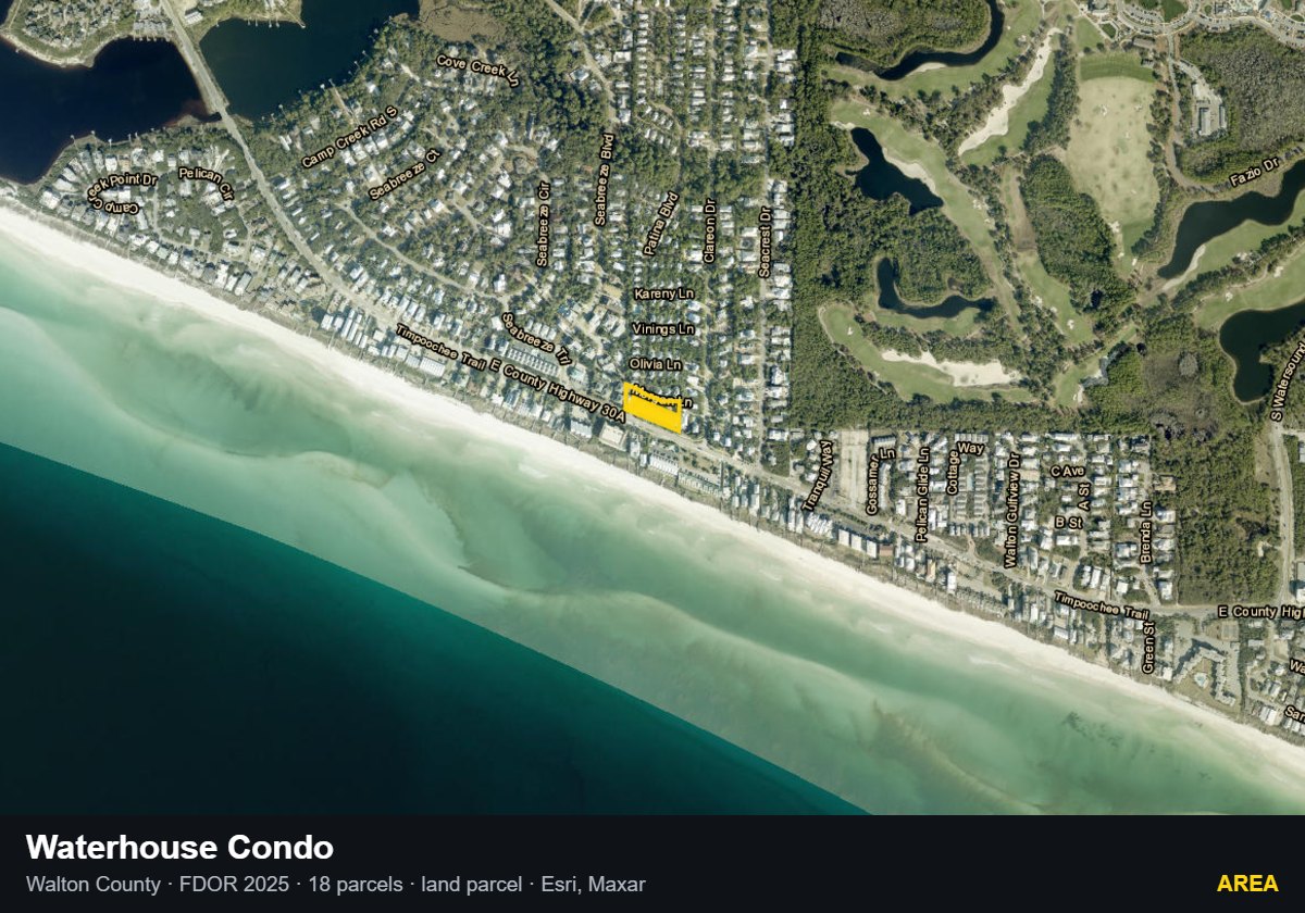 Waterhouse Condo — Area parcel record