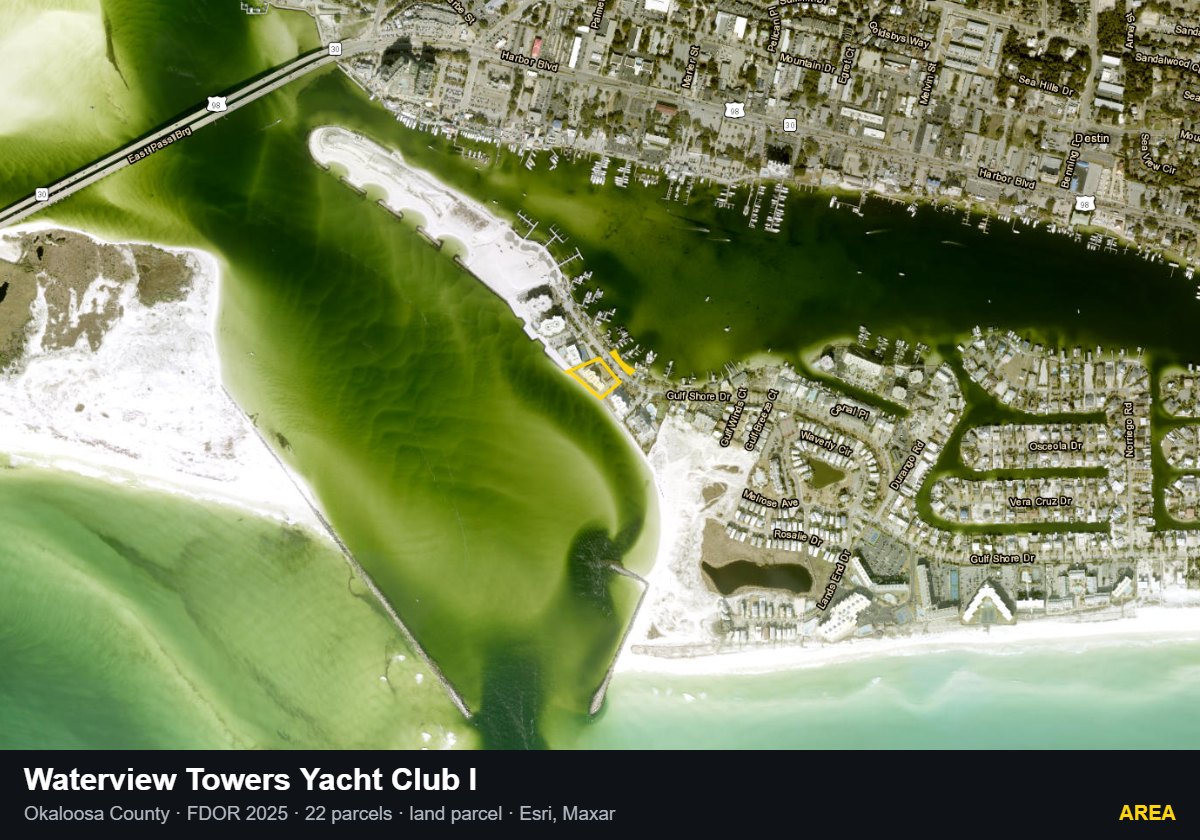 Waterview Towers Yacht Club I — Area parcel record