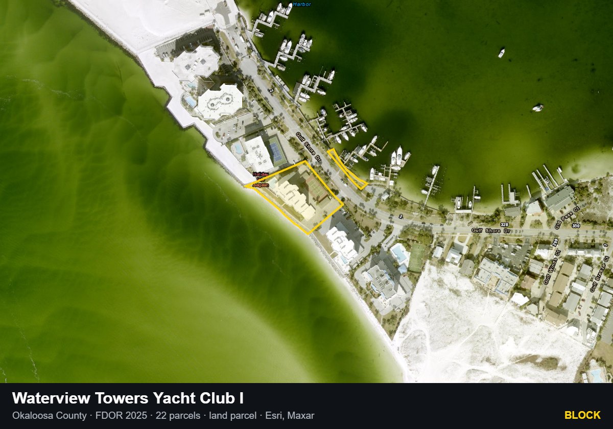 Waterview Towers Yacht Club I — Block parcel record