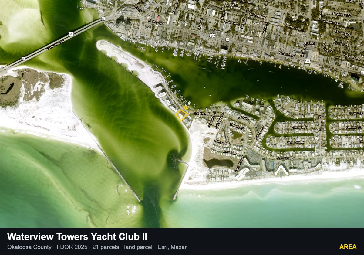 Waterview Towers Yacht Club II — Area parcel record