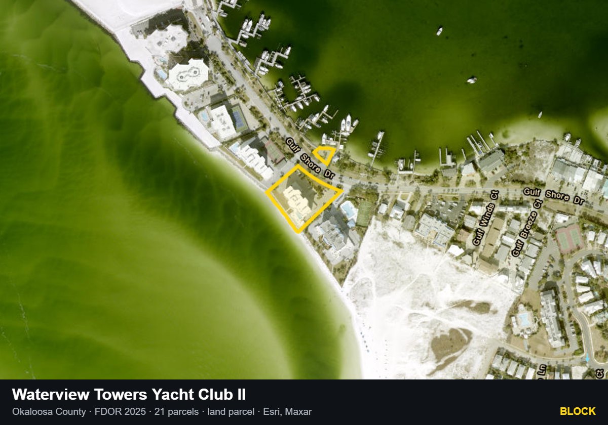 Waterview Towers Yacht Club II — Block parcel record