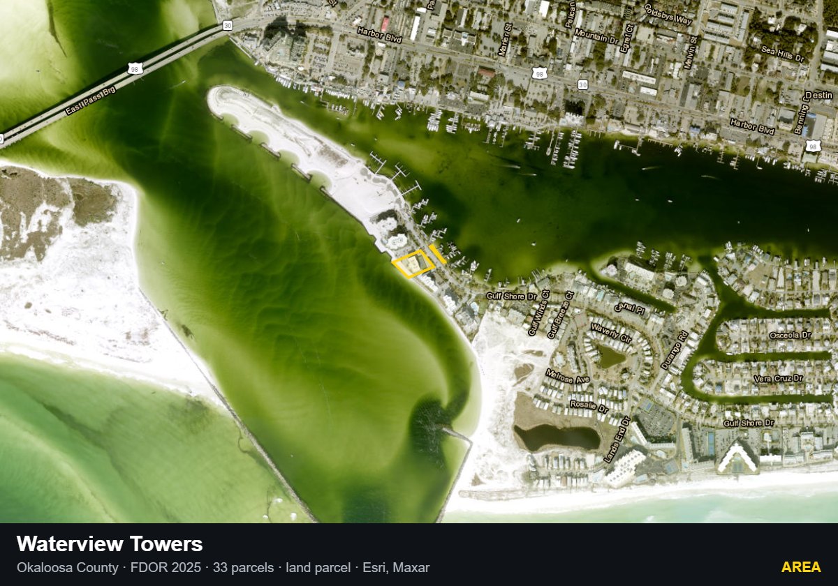 Waterview Towers — Area parcel record